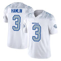 Elroe B.Bills #3 Damar Hamlin Player White Rivalries Collection Limited Home Game Stitched Jerseys