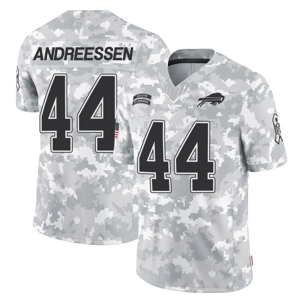 Elroe B.Bills #44 Joe Andreessen Player Arctic Camo Salute to Service Limited Stitched Jerseys