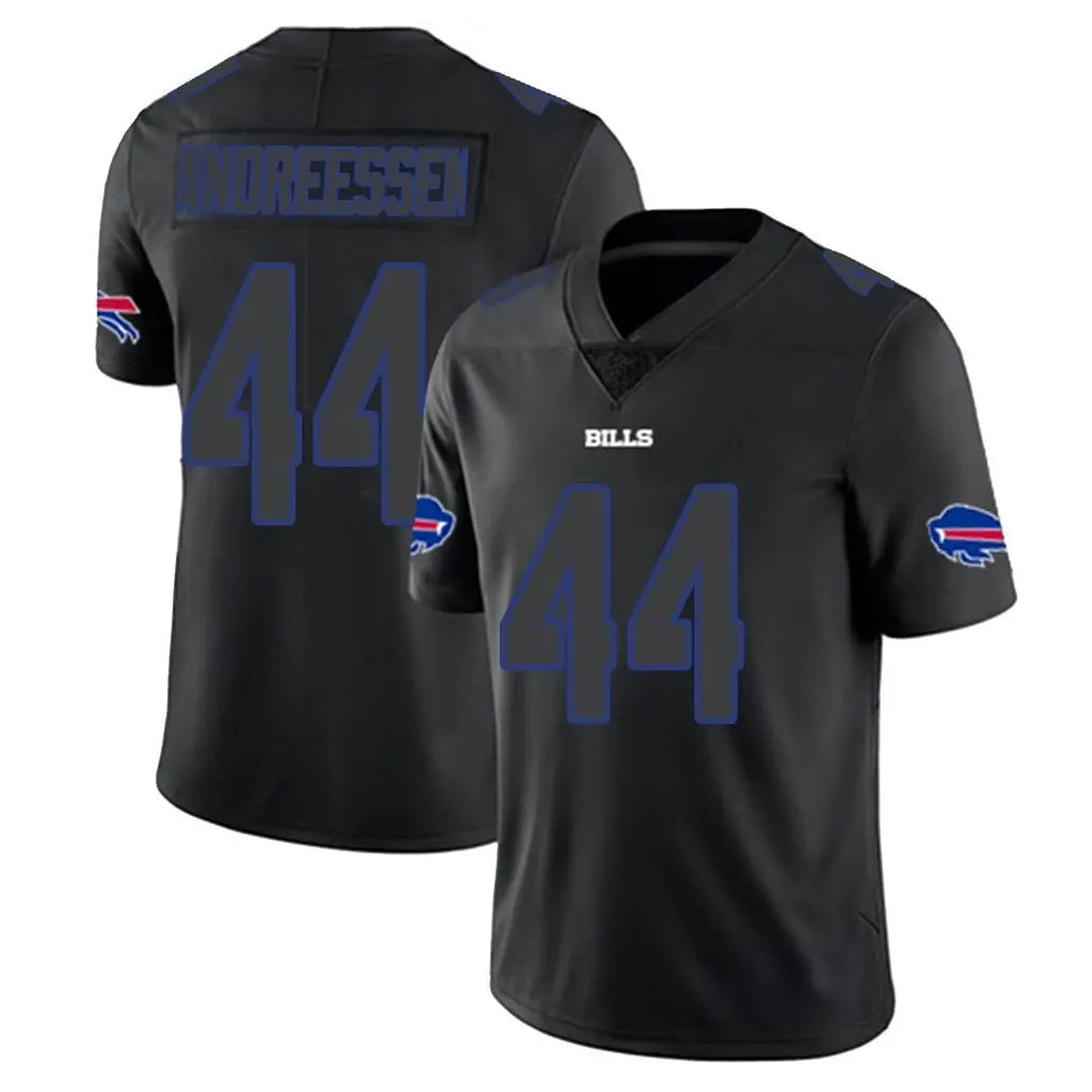Elroe B.Bills #44 Joe Andreessen Player Black Impact Limited Home Game Stitched Jerseys