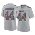 Elroe B.Bills #44 Joe Andreessen Player Gray Fashion Home Game Stitched Jerseys