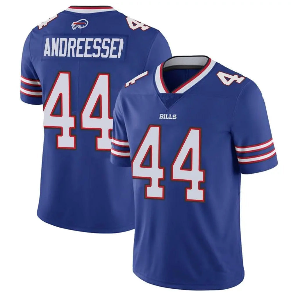 Elroe B.Bills #44 Joe Andreessen Player Royal Vapor Untouchable Limited Stitched Jerseys