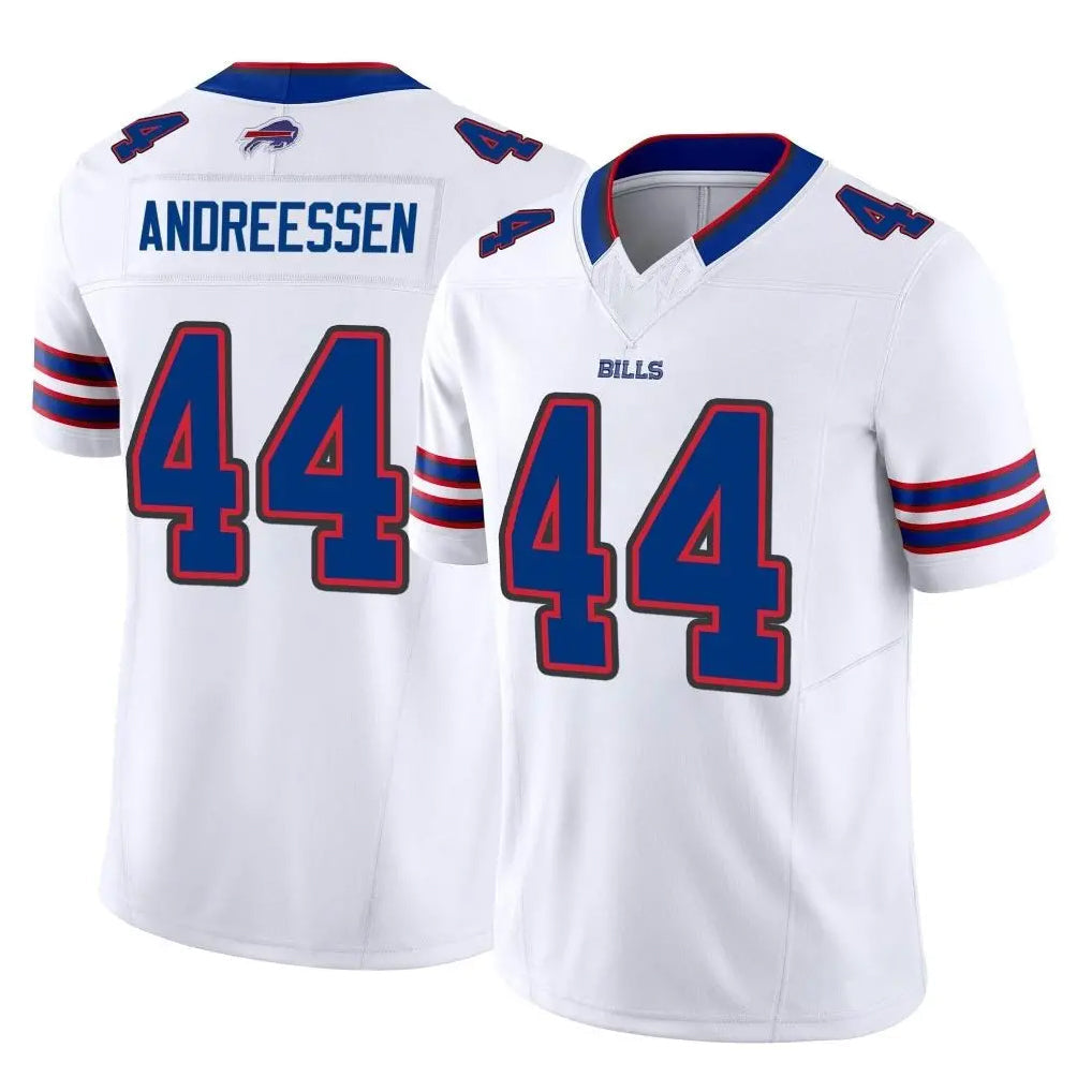 Elroe B.Bills #44 Joe Andreessen Player White Vapor F.U.S.E. Limited Home Game Stitched Jerseys