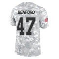 Elroe B.Bills #47 Christian Benford Player Arctic Camo Salute to Service Limited Stitched Jerseys