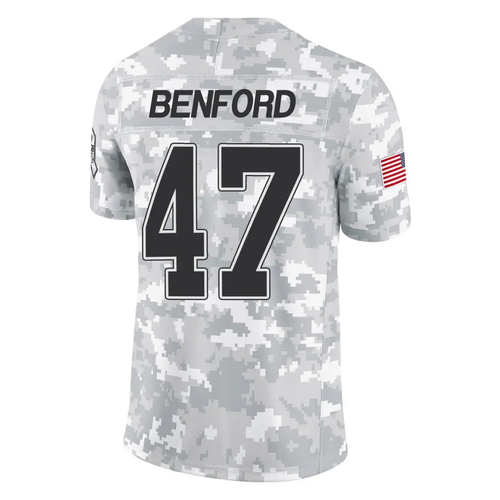 Elroe B.Bills #47 Christian Benford Player Arctic Camo Salute to Service Limited Stitched Jerseys
