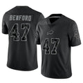 Elroe B.Bills #47 Christian Benford Player Black RFLCTV Limited Stitched Jerseys