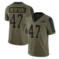 Elroe B.Bills #47 Christian Benford Player Olive Salute To Service Limited Stitched Jerseys