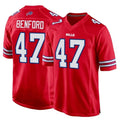 Elroe B.Bills #47 Christian Benford Player Red Home Game Stitched Jerseys