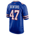 Elroe B.Bills #47 Christian Benford Player Royal Home Game Stitched Jerseys