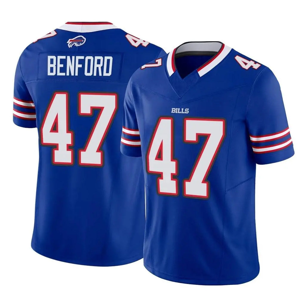 Elroe B.Bills #47 Christian Benford Player Royal Vapor F.U.S.E. Limited Home Game Stitched Jerseys