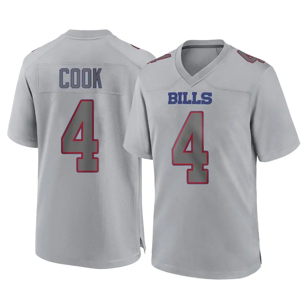 Elroe B.Bills #4 James Cook III Player Gray Fashion Home Game Stitched Jerseys