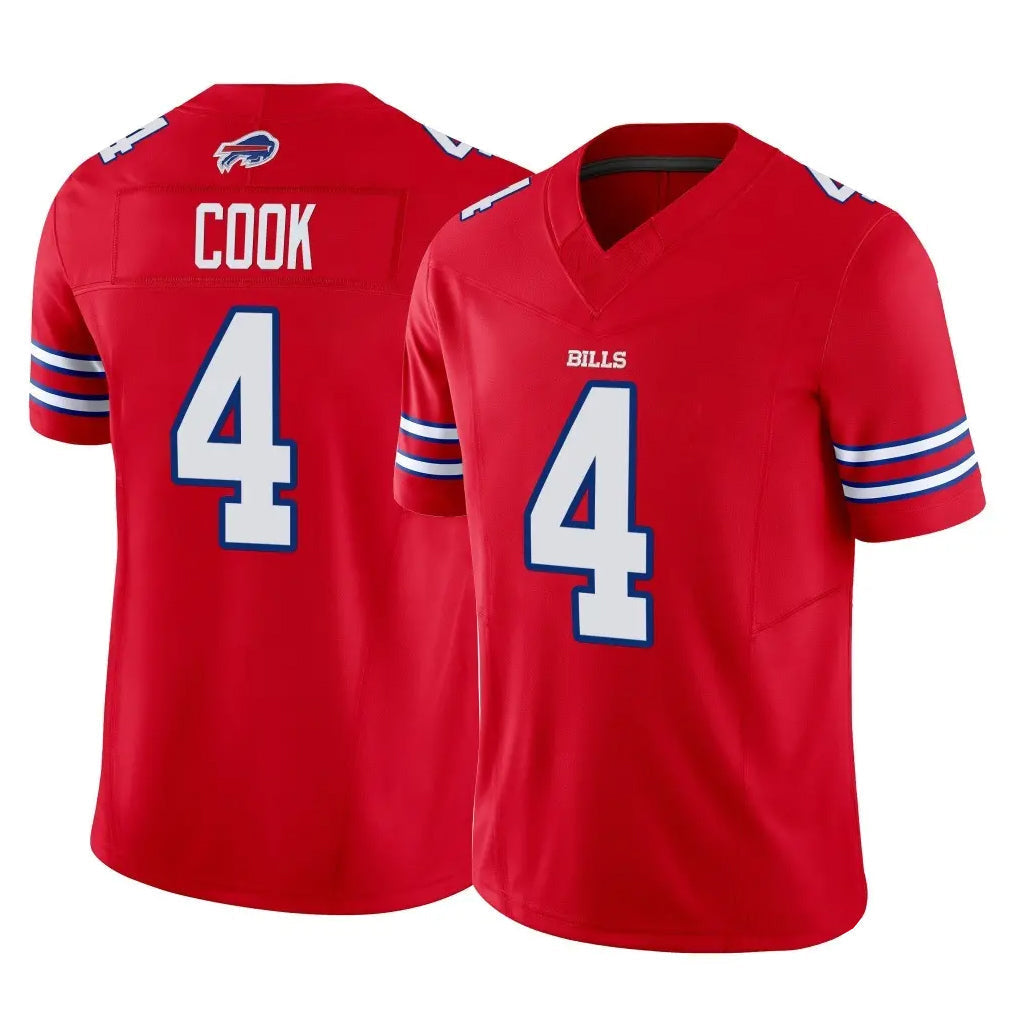 Elroe B.Bills #4 James Cook III Player Red Vapor F.U.S.E. Jersey Limited Home Game Stitched Jerseys