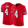 Elroe B.Bills #4 James Cook III Player Red Vapor F.U.S.E. Jersey Limited Home Game Stitched Jerseys