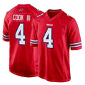 Elroe B.Bills #4 James Cook III Player Red Home Game Stitched Jerseys