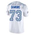Elroe B.Bills #73 Dion Dawkins Benford Player White Rivalries Collection Limited Home Game Stitched Jerseys