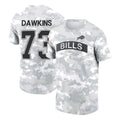 Elroe B.Bills #73 Dion Dawkins Player Arctic Camo Salute to Service T-Shirt Hoodies Stitched Jerseys