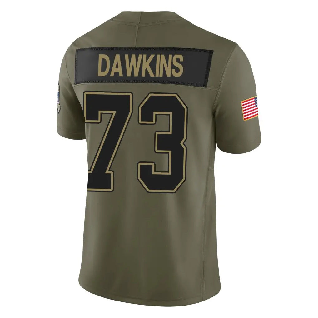 Elroe B.Bills #73 Dion Dawkins Player Olive Salute to Service Limited Home Game Stitched Jerseys