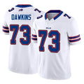 Elroe B.Bills #73 Dion Dawkins Player White Vapor F.U.S.E. Limited Home Game Stitched Jerseys