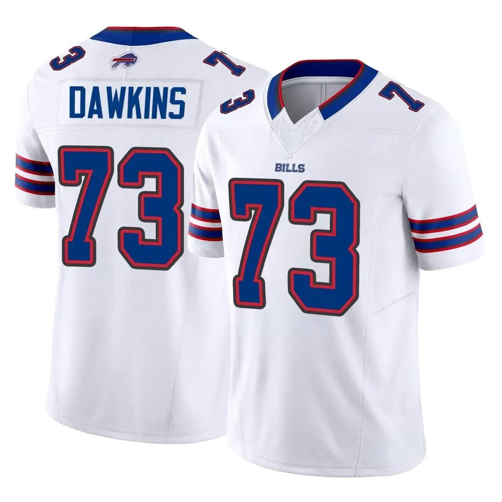 Elroe B.Bills #73 Dion Dawkins Player White Vapor F.U.S.E. Limited Home Game Stitched Jerseys