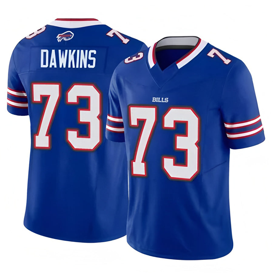 Elroe B.Bills #73 Dion Dawkins Player Vapor F.U.S.E. Limited Royal  Stitched Jerseys