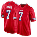 Elroe B.Bills #7 Ray Davis Player Red Home Game Stitched Jerseys