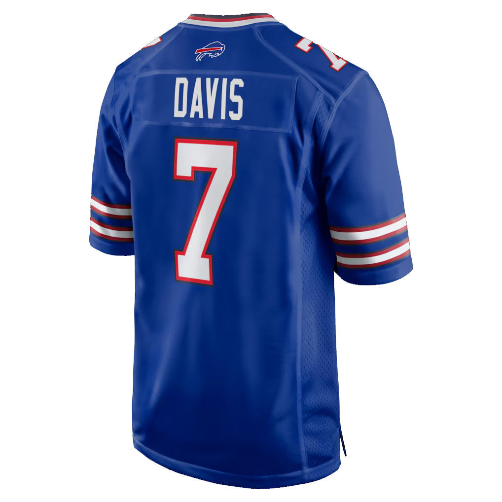 Elroe B.Bills #7 Ray Davis Player Royal Home Game Stitched Jerseys