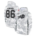 Elroe B.Bills #86 Dalton Kincaid Player Arctic Camo Salute to Service Hoodies Stitched Jerseys