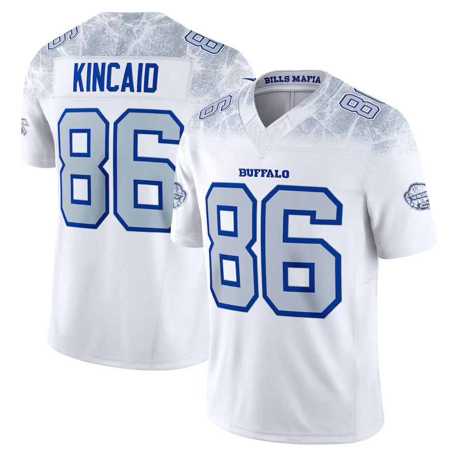 Elroe B.Bills #86 Dalton Kincaid Player White Rivalries Collection Vapor Limited Stitched Jerseys