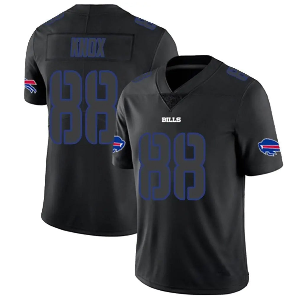 Elroe B.Bills #88 Dawson Knox Player Black Impact Limited Stitched Jerseys