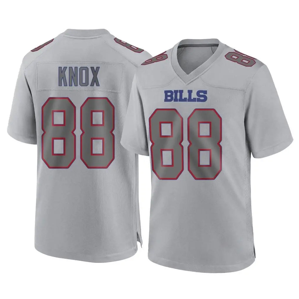 Elroe B.Bills #88 Dawson Knox Player Gray Fashion Home Game Stitched Jerseys