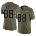 Elroe B.Bills #88 Dawson Knox Player Olive Salute To Service Game Stitched Jerseys