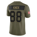 Elroe B.Bills #88 Dawson Knox Player Olive Salute To Service Limited Game Stitched Jerseys