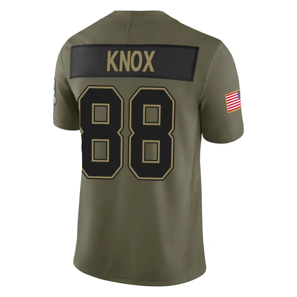 Elroe B.Bills #88 Dawson Knox Player Olive Salute To Service Limited Game Stitched Jerseys