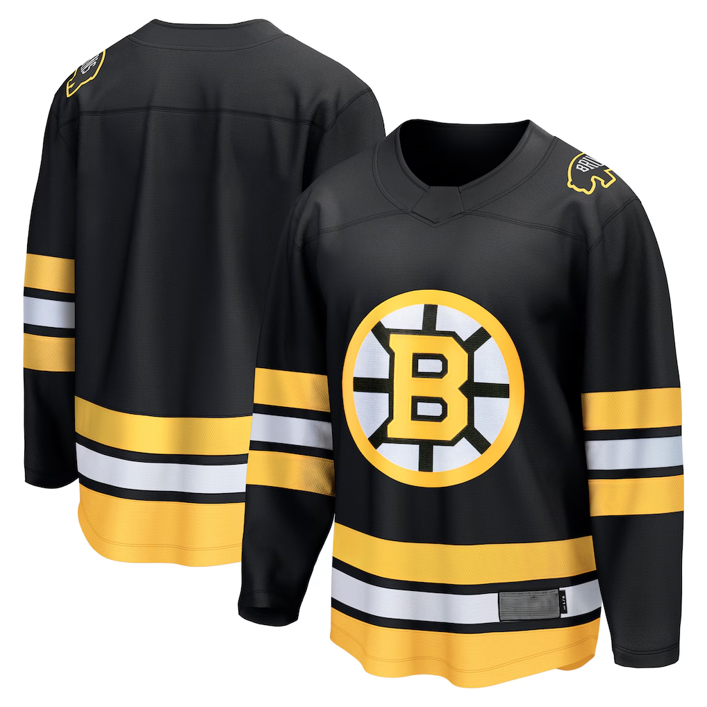 Elroe B.Bruins Black Anniversary Home Breakaway Stitched Jerseys