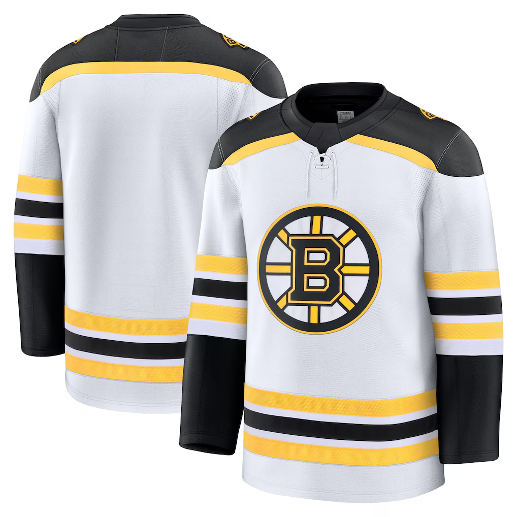 Elroe B.Bruins White Away Premium Stitched Jerseys