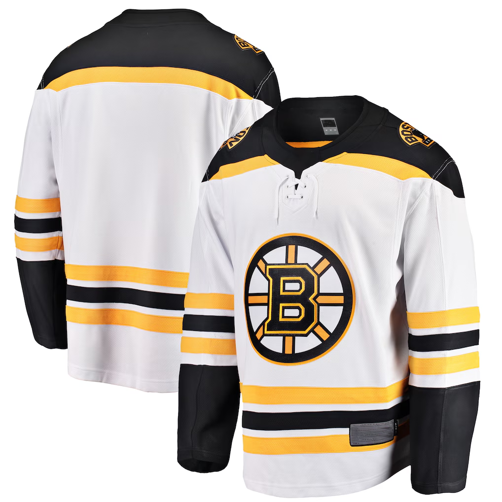Elroe B.Bruins White Breakaway Away Stitched Jerseys