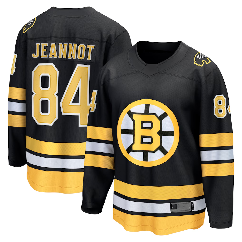 Elroe B.Bruins #84 Tanner Jeannot Black Home Breakaway Player Stitched Jerseys