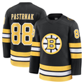 Elroe B.Bruins #88 David Pastrnak Black Home Premium Player Stitched Jerseys