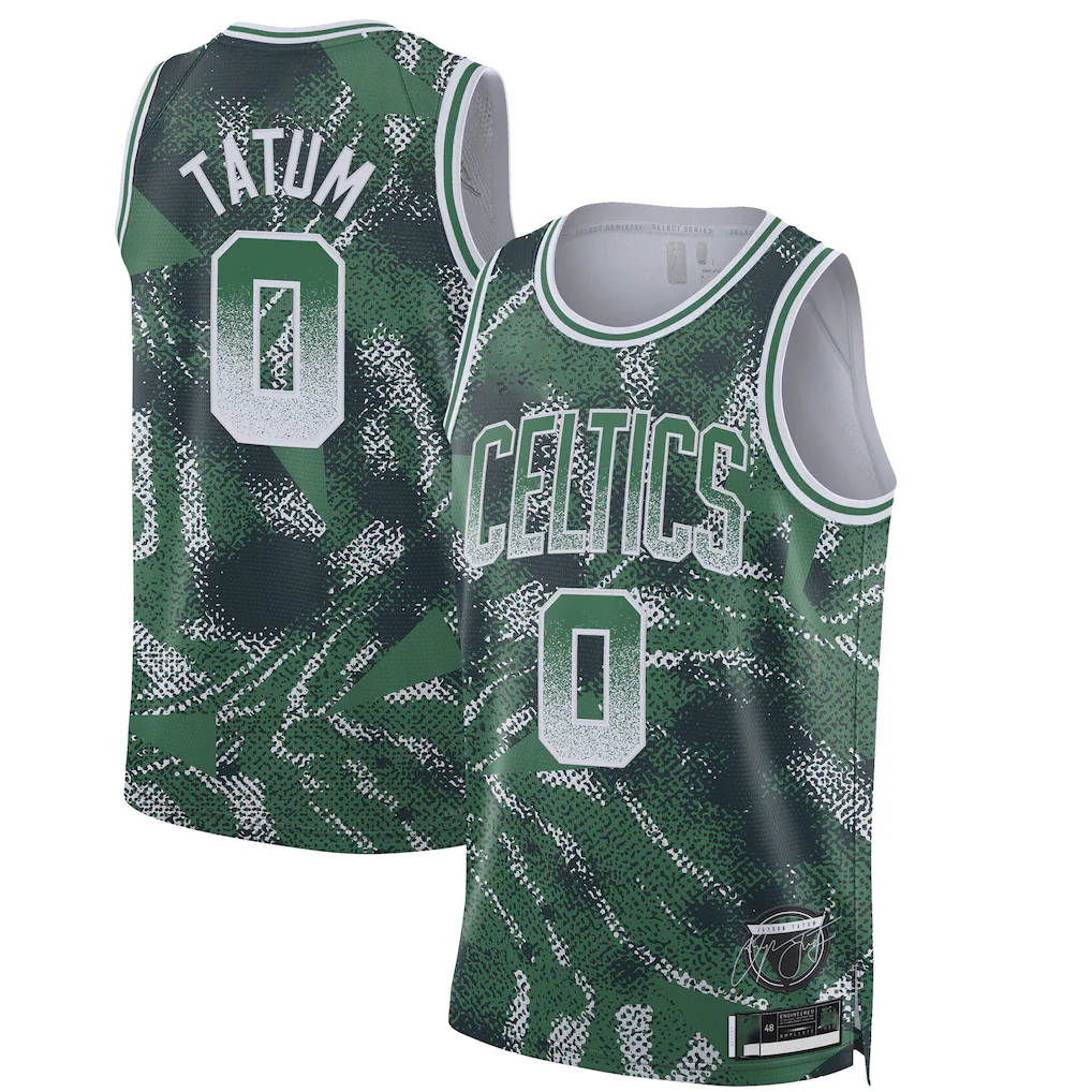 Elroe B.Celtics #0 Jayson Tatum Green 2025 Select Series Swingman Player Jerseys