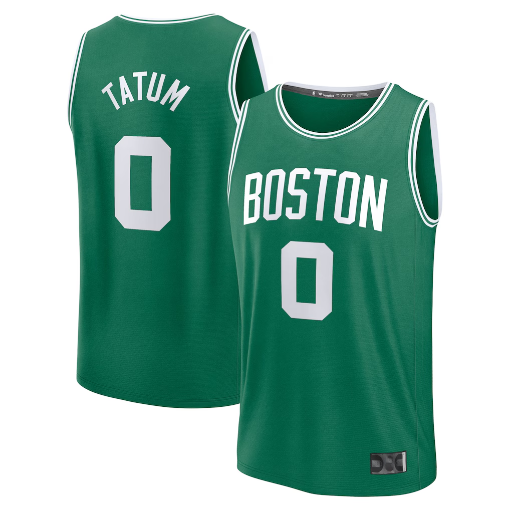 Elroe B.Celtics #0 Jayson Tatum  Kelly Green Fast Break Replica Player Jerseys - Icon Edition