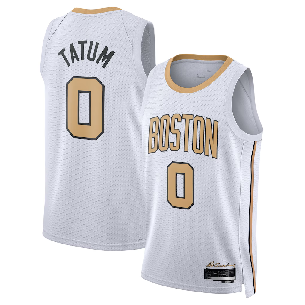Elroe B.Celtics #0 Jayson Tatum White 2025 2026 Swingman Jerseys - City Edition