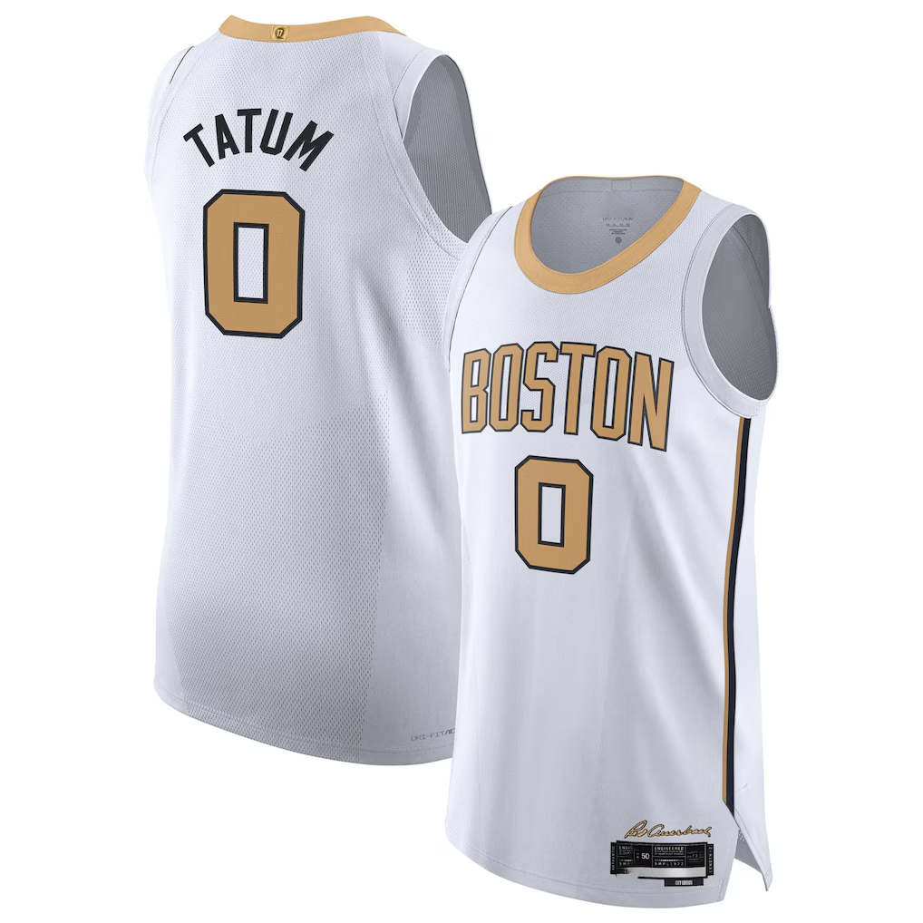 Elroe B.Celtics #0 Jayson Tatum White 202526 Authentic Jerseys - City Edition