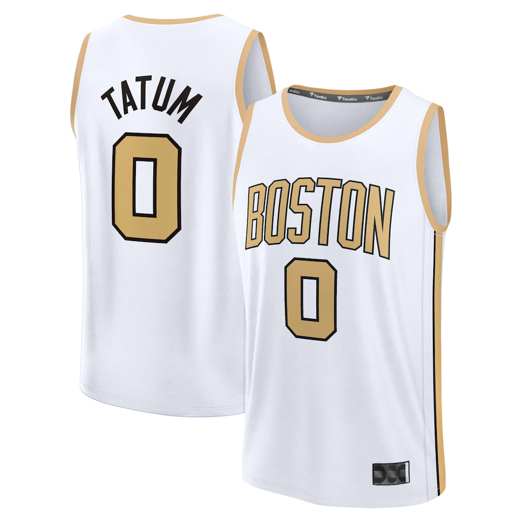 Elroe B.Celtics #0 Jayson Tatum  White 2025-26 City Edition Fast Break Jerseys