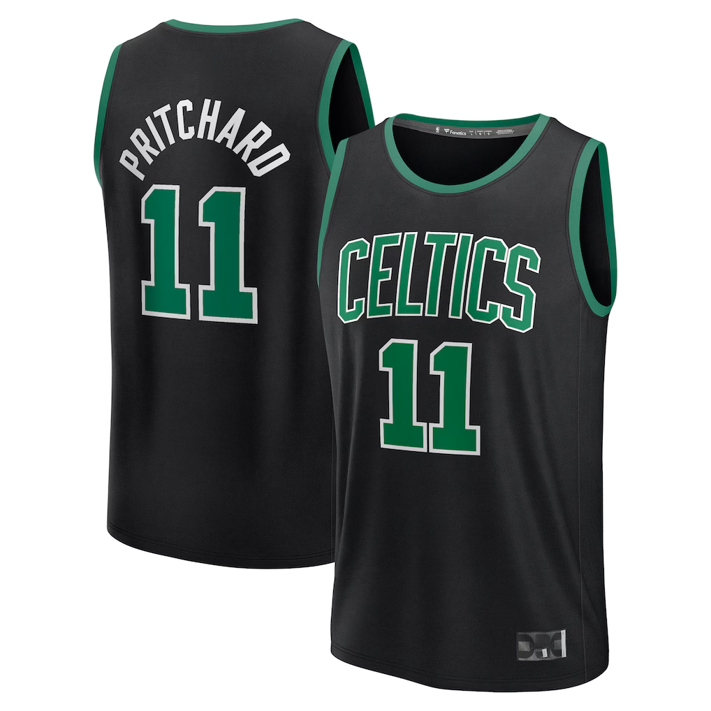 Elroe B.Celtics #11 Payton Pritchard  Black Fast Break Replica Player Jerseys - Statement Edition