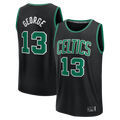 Elroe B.Celtics #13 Paul George Black Fast Break Replica Jerseys - Statement Edition