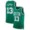 Elroe B.Celtics #13 Paul George Kelly Green Swingman Jerseys - Icon Edition