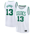 Elroe B.Celtics #13 Paul George  White Fast Break Replica Jerseys - Association Edition