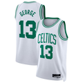 Elroe B.Celtics #13 Paul George White Swingman Jerseys - Association Edition