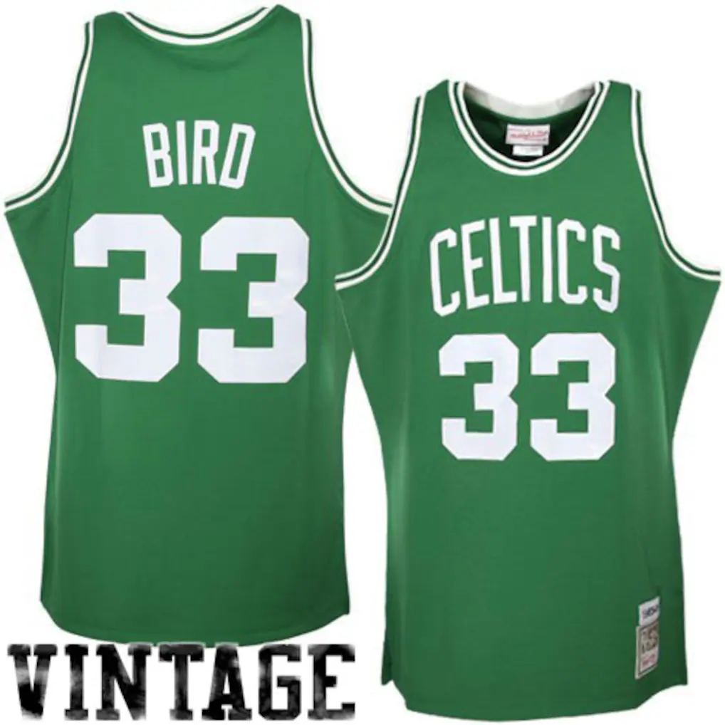 Elroe B.Celtics #33 Larry Bird Mitchell & Ness Kelly Green 1985-86 Hardwood Classics Authentic Jerseys