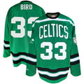 Elroe B.Celtics #33 Larry Bird Mitchell & Ness Kelly Green Big & Tall Hockey Jerseys