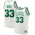Elroe B.Celtics #33 Larry Bird Mitchell & Ness White Hardwood Classics 198586 Swingman Jerseys